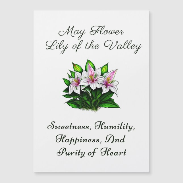 Maj Birth Month Flower Lily i Valley-Blommigten (Framsida)