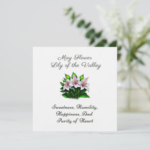 Maj Birth Month Flower Lily i Valley-Blommigten