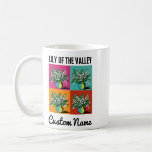 Maj Birth Month Flower Lily of the Valley Colorful Kaffemugg