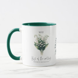 Maj Birth Month Flower Lily Valley Birthday Gift Mugg