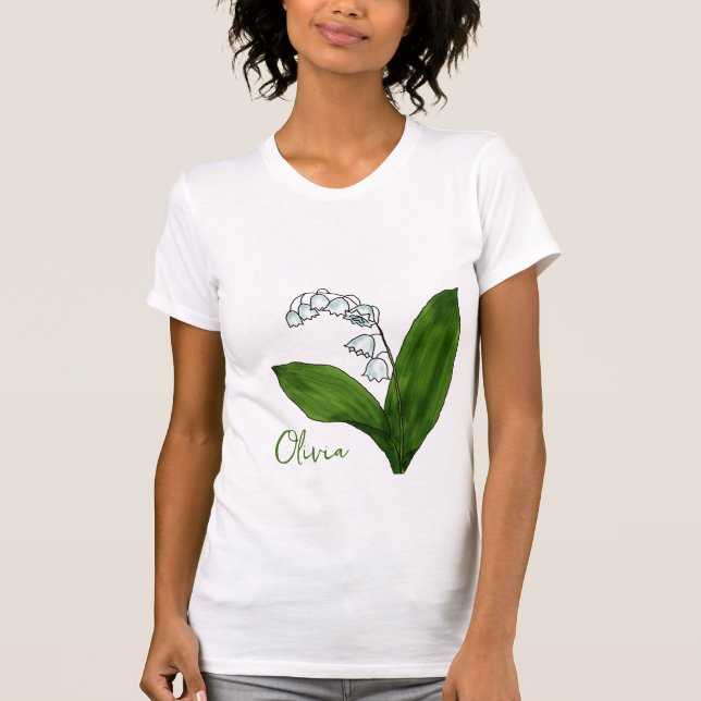 Maj-blomman Lily i dalen T-Shirt (Framsida)