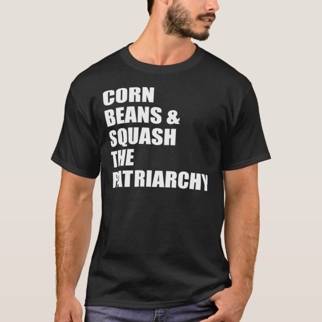 Maj bönor och torget i de klassiska patriarkklasse t shirt (Framsida)