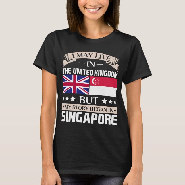 Maj bor i UK-berättelse började i den Singapore T-shirt (Framsida)