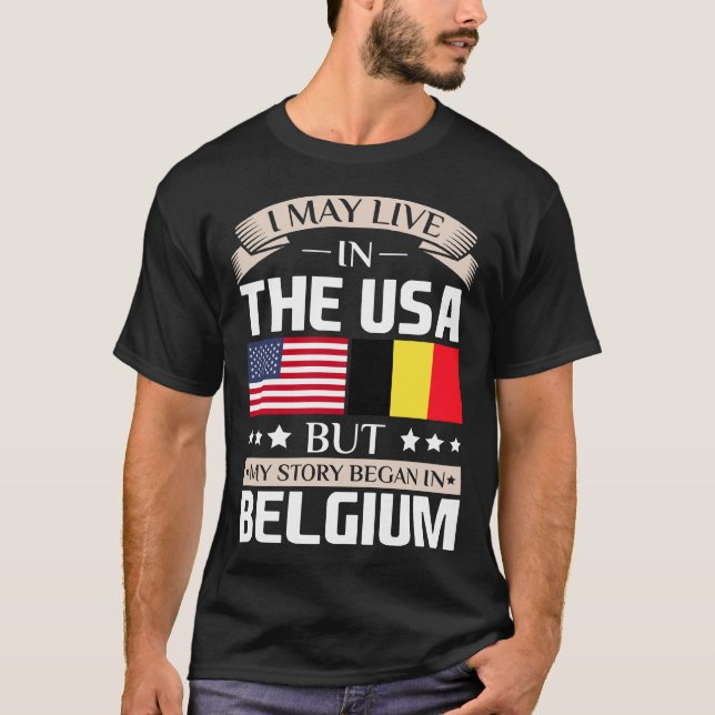 Maj bor i USA som berättelsen började i den Tee Shirt (Framsida)