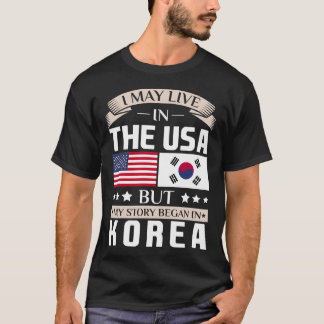 Maj bor i USA som berättelsen började i Korea T Shirt