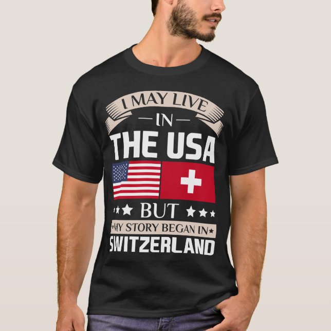 Maj bor i USA som berättelsen började i Schweitz Tröja (Framsida)