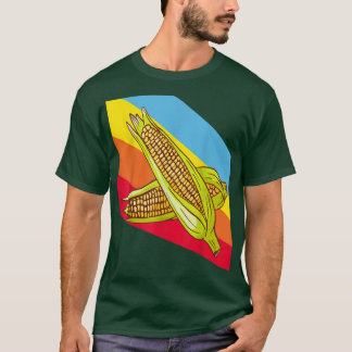 Maj Corncob Maize Vegetables Food Vegan Vegetaria T Shirt