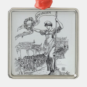 Maj Dag, 1907 Julgransprydnad Metall