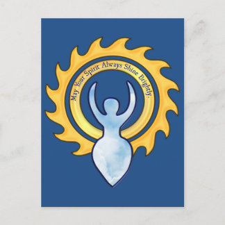 Maj din gudinna för andesken ljust vykort