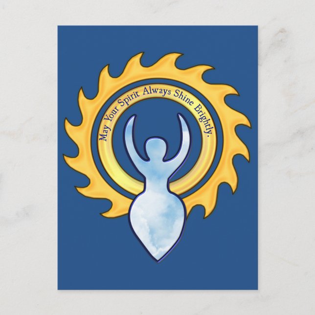 Maj din gudinna för andesken ljust vykort (Framsida)