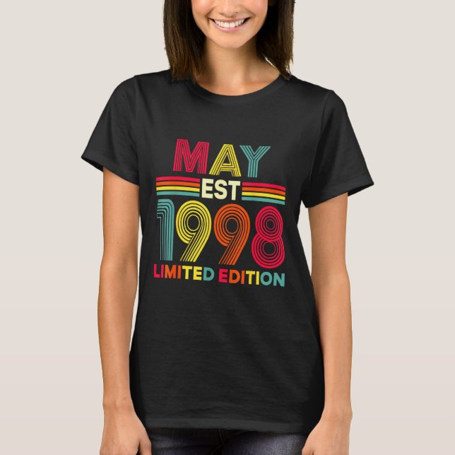 Maj est 1998 födelsedagsbegränsad upplaga 28-åring t shirt (Framsida)