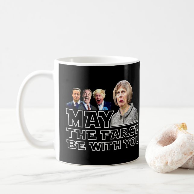 MAJ FADERN ÄR MED DIG det Theresa majBrexit Kaffemugg (Med munk)