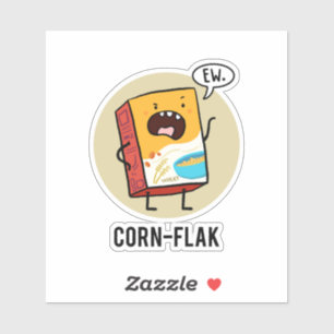 Maj-flak Sassy Cereal Pun Die-cut Klistermärken