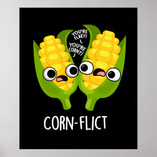 Maj-flict Funny Maj Pun Mörk BG Poster
