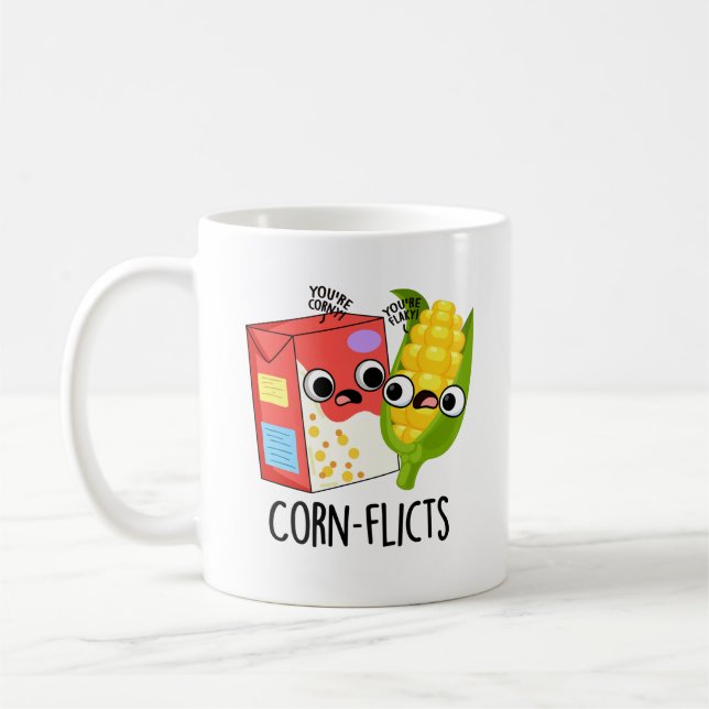 Maj-flicts Funny Cornflake Maj Pun Kaffemugg (Vänster)