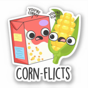 Maj-flicts Funny Cornflake Maj Pun Klistermärken