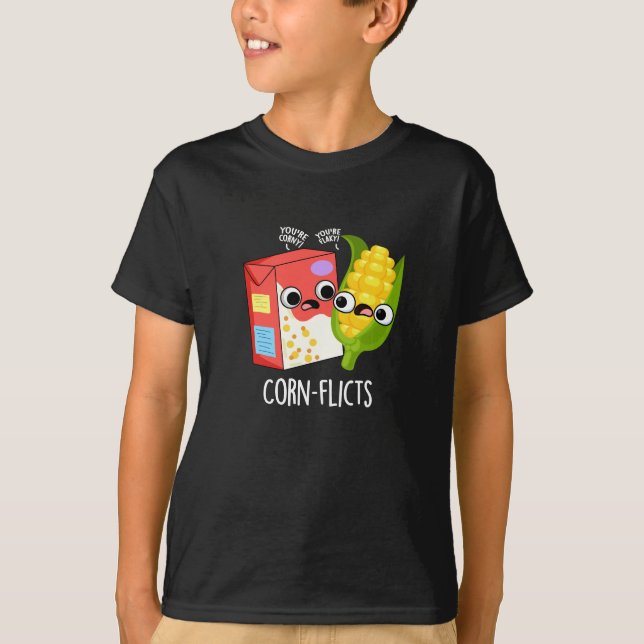 Maj-flicts Funny Cornflake Maj Pun T Shirt (Framsida)