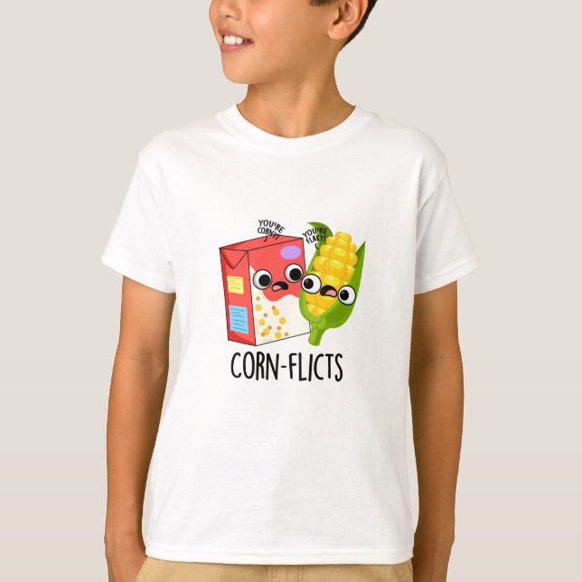 Maj-flicts Funny Cornflake Maj Pun T Shirt (Framsida)