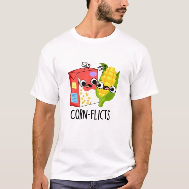 Maj-flicts Funny Cornflake Maj Pun T Shirt (Framsida)