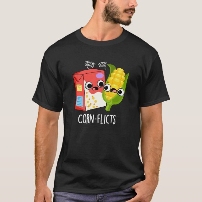 Maj-flicts Funny Cornflake Maj Pun T Shirt (Framsida)