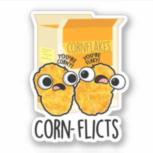 Maj-flikter Funny Maj Flakes Pun Klistermärken