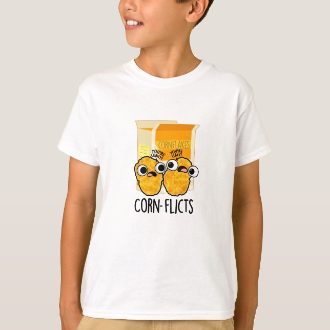 Maj-flikter Funny Maj Flakes Pun T Shirt (Framsida)