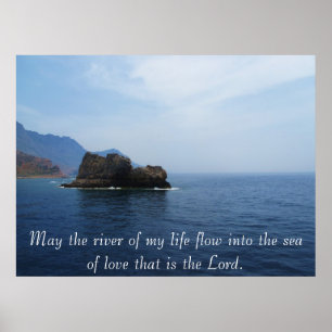 Maj floden av mitt livflöde in i havet av kärlek poster