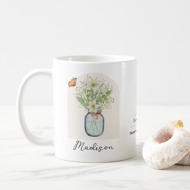 Maj Födelsemånad Blommiga Mugg (Med munk)