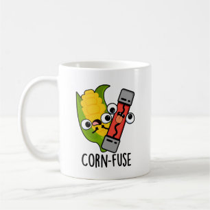 Maj-fuse Funny Confused Pun Kaffemugg