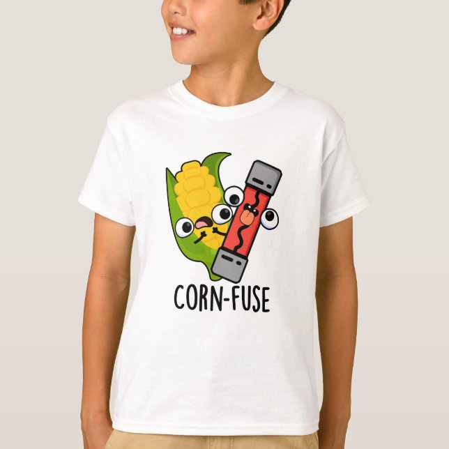 Maj-fuse Funny Confused Pun T Shirt (Framsida)