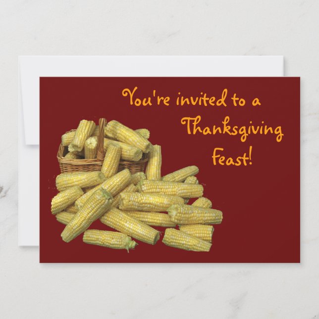 Maj Harvest Thanksgiving Inbjudningar (Framsida)