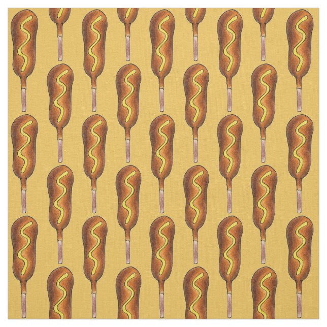 Maj Hund Corndog Hett Hundar på en Stick w/ Mustar Tyg (Provkarta)