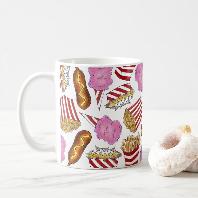 Maj Hund Popcorn Nacho Fries Cotton Candy Carnival Kaffemugg (Med munk)