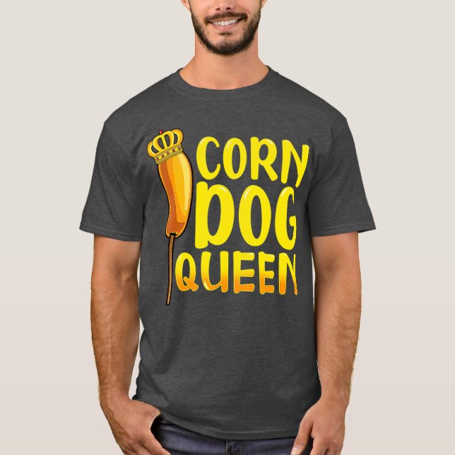 Maj Hund Queen Funny Corndog Hett Hund Sause T Shirt (Framsida)