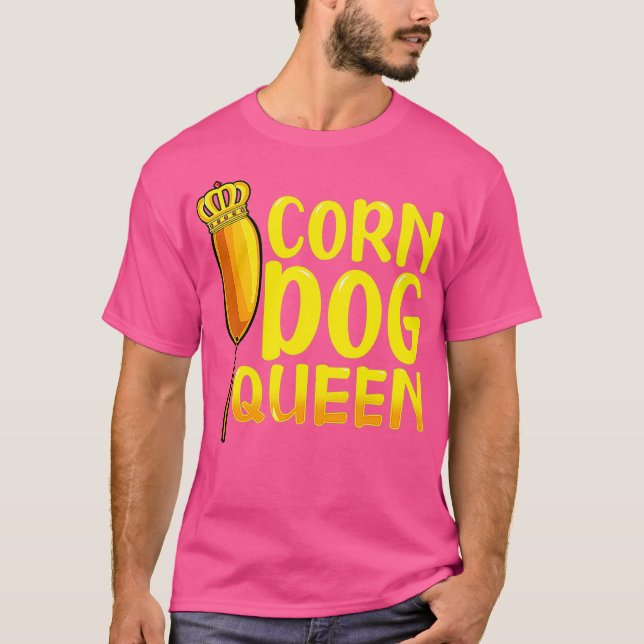Maj Hund Queen Shirt - Funny Corndog Hett Hund T (Framsida)