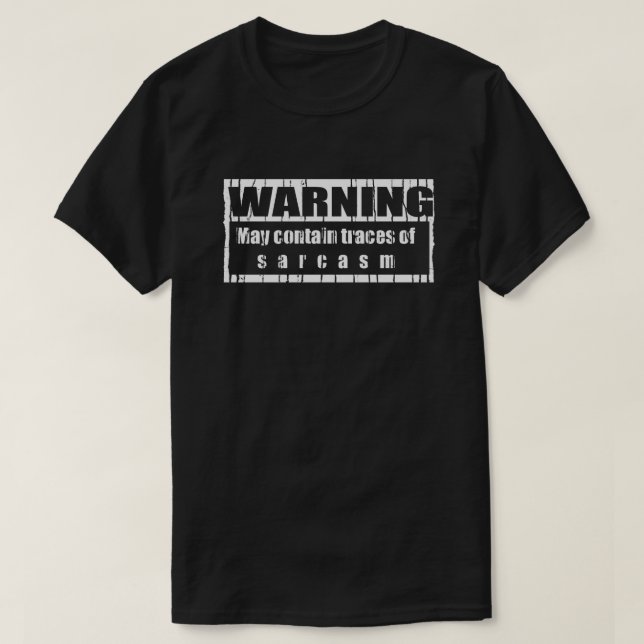 Maj innehåller Traces av sarcasmen T-shirt (Design framsida)