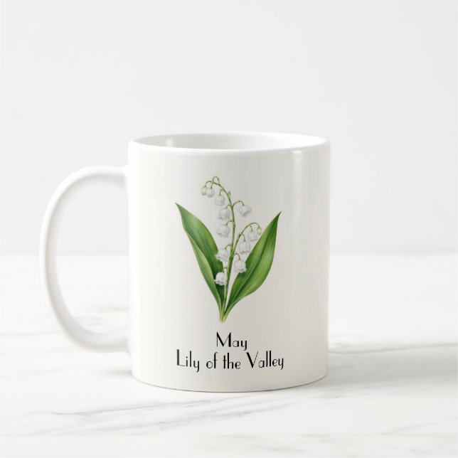 Maj Liljekonvaljblommor Kaffemugg (Vänster)