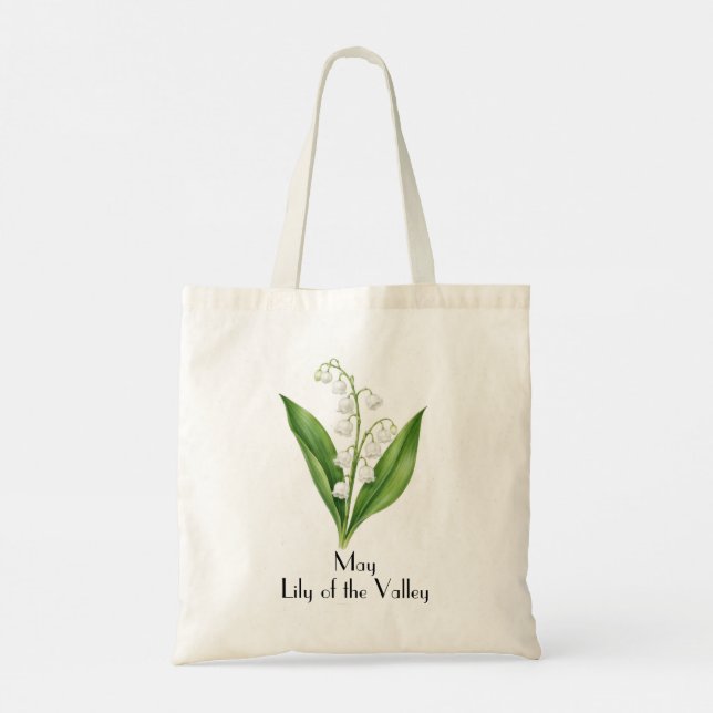 Maj Liljekonvaljblommor  Tygkasse (Baksida)