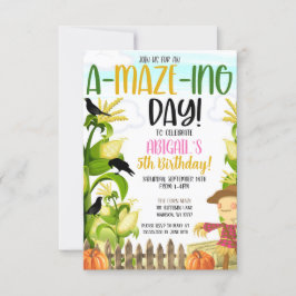 Maj Maze Girl's Birthday Investigation Inbjudningar