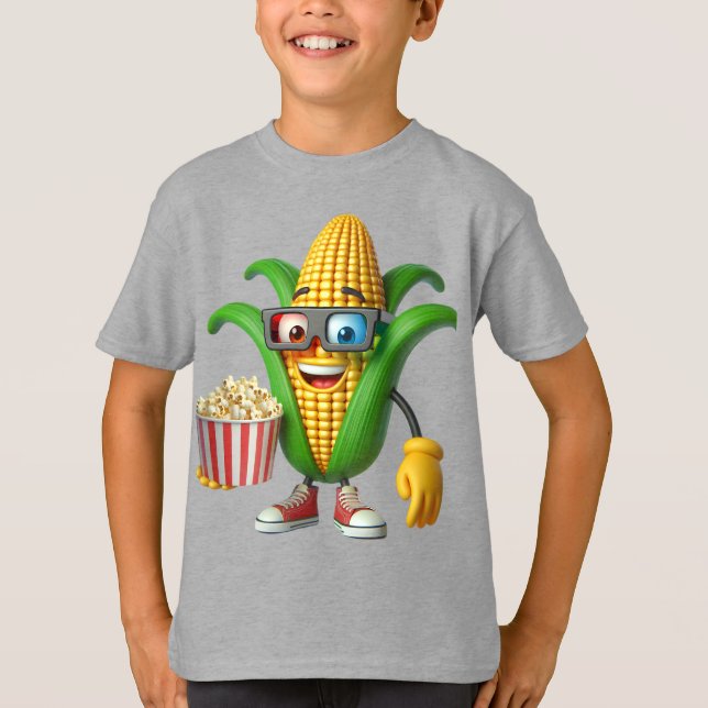 Maj med Popcorn T Shirt (Framsida)