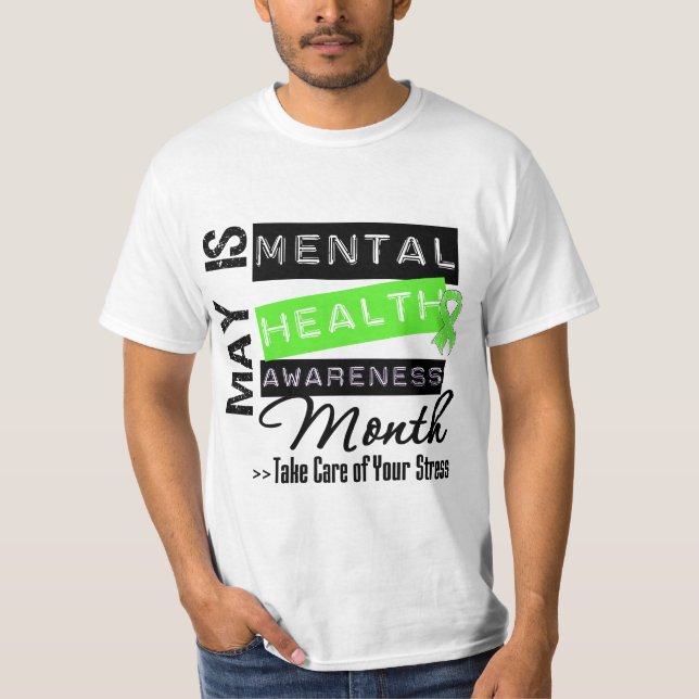 Maj - mental hälsamedvetenhetmånad tee shirt (Framsida)
