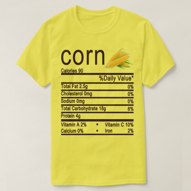maj Nutrition Facts etikett T Shirt (Design framsida)