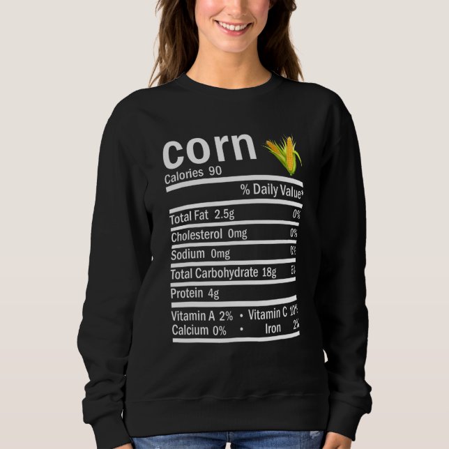 Maj Nutrition Facts Thanksgiving Halloween Costum T Shirt (Framsida)