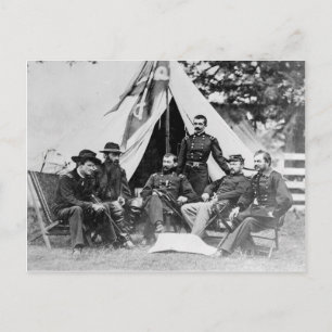 Maj. Philip Sheridan och hans generaler 1864 Vykort
