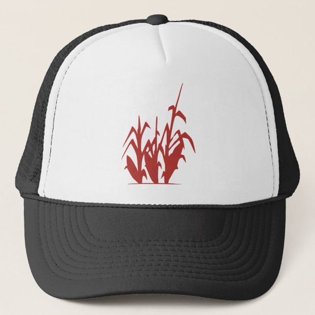 Maj Plant Fält Silhouette Red Vår Grow Keps (Framsida)