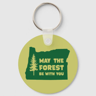 Maj skogen är med dig Oregon Nyckelring