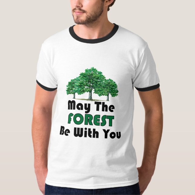 Maj skogen är med dig t-shirt (Framsida)