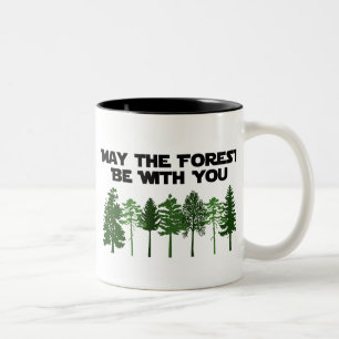 Maj skogen är med dig Två-Tonad mugg
