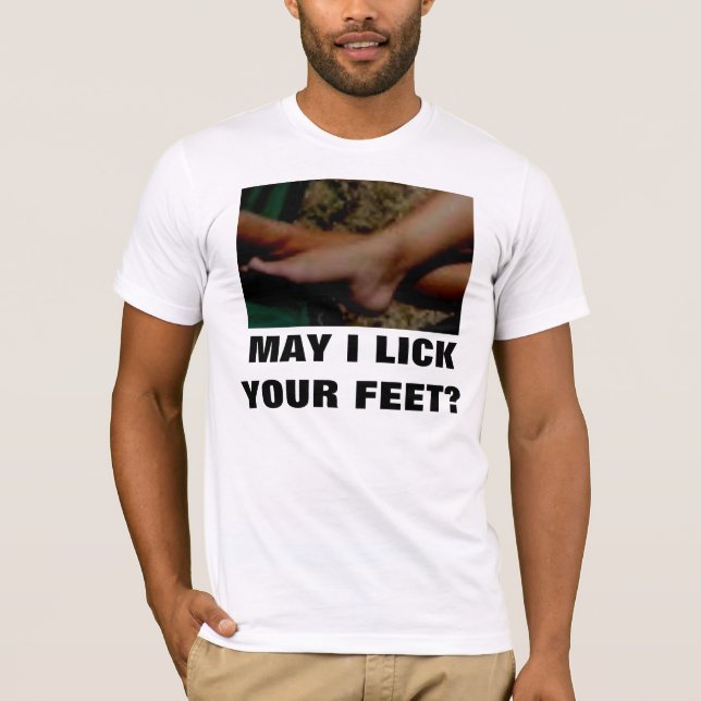 MAJ SLICKAR JAG DIN FOT TEE SHIRT (Framsida)