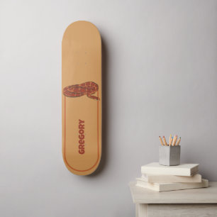 Maj Snake Orange Red Realistic Personlig Mini Skateboard Bräda 18,5 Cm